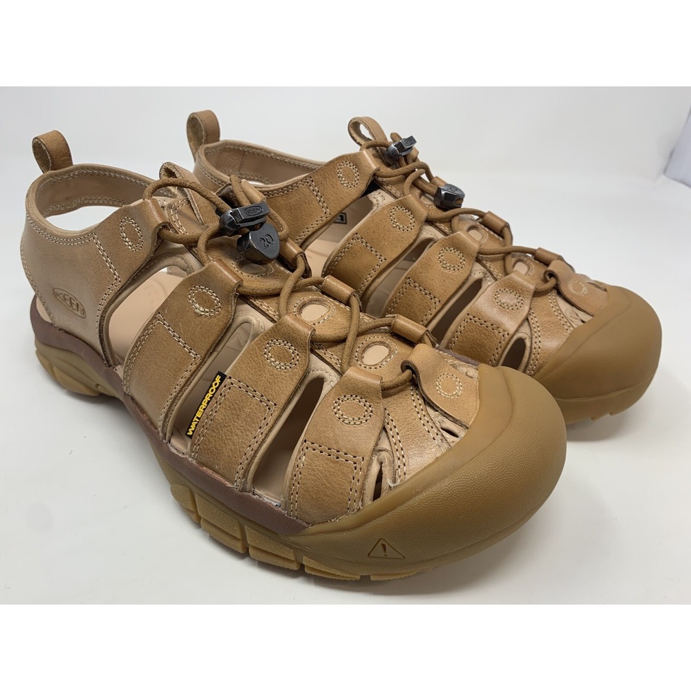 Keen Newport 20 Year Limited Edition Beige Waterproof Leather Sandal Mens 10.5